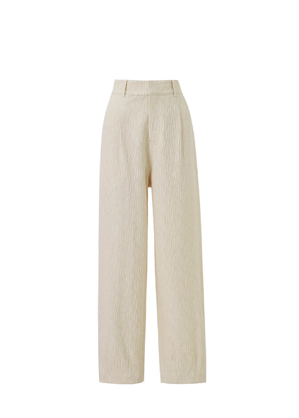 FRNCH Pepita cream trousers