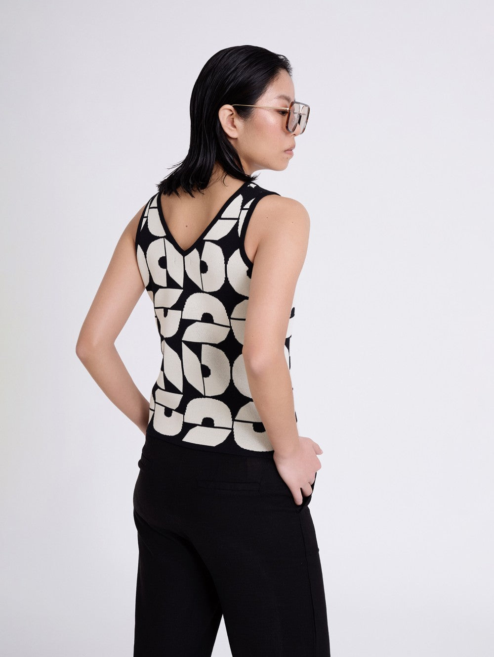 SKATIE BRAND Jacquard knitted top