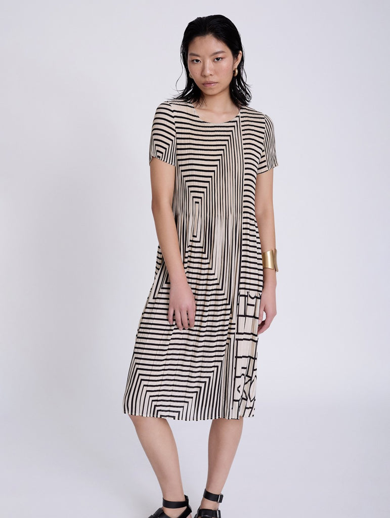 SKATIE BRAND Geometric print microfibre dress