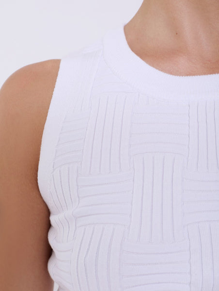 SKATIE BRAND Sleeveless basket knit top