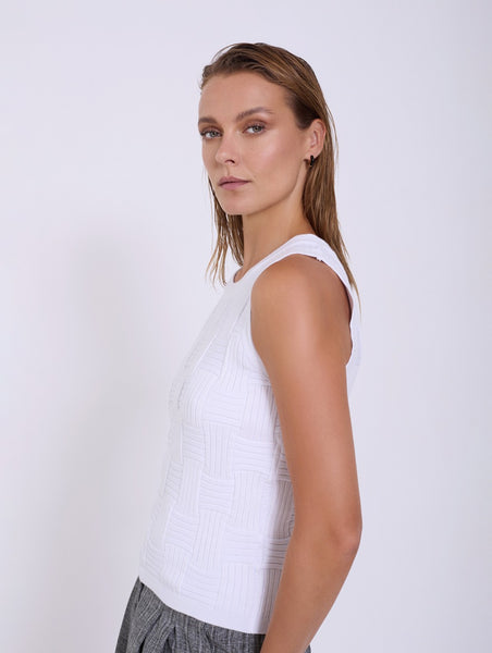 SKATIE BRAND Sleeveless basket knit top