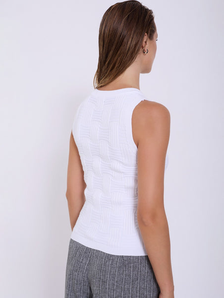 SKATIE BRAND Sleeveless basket knit top