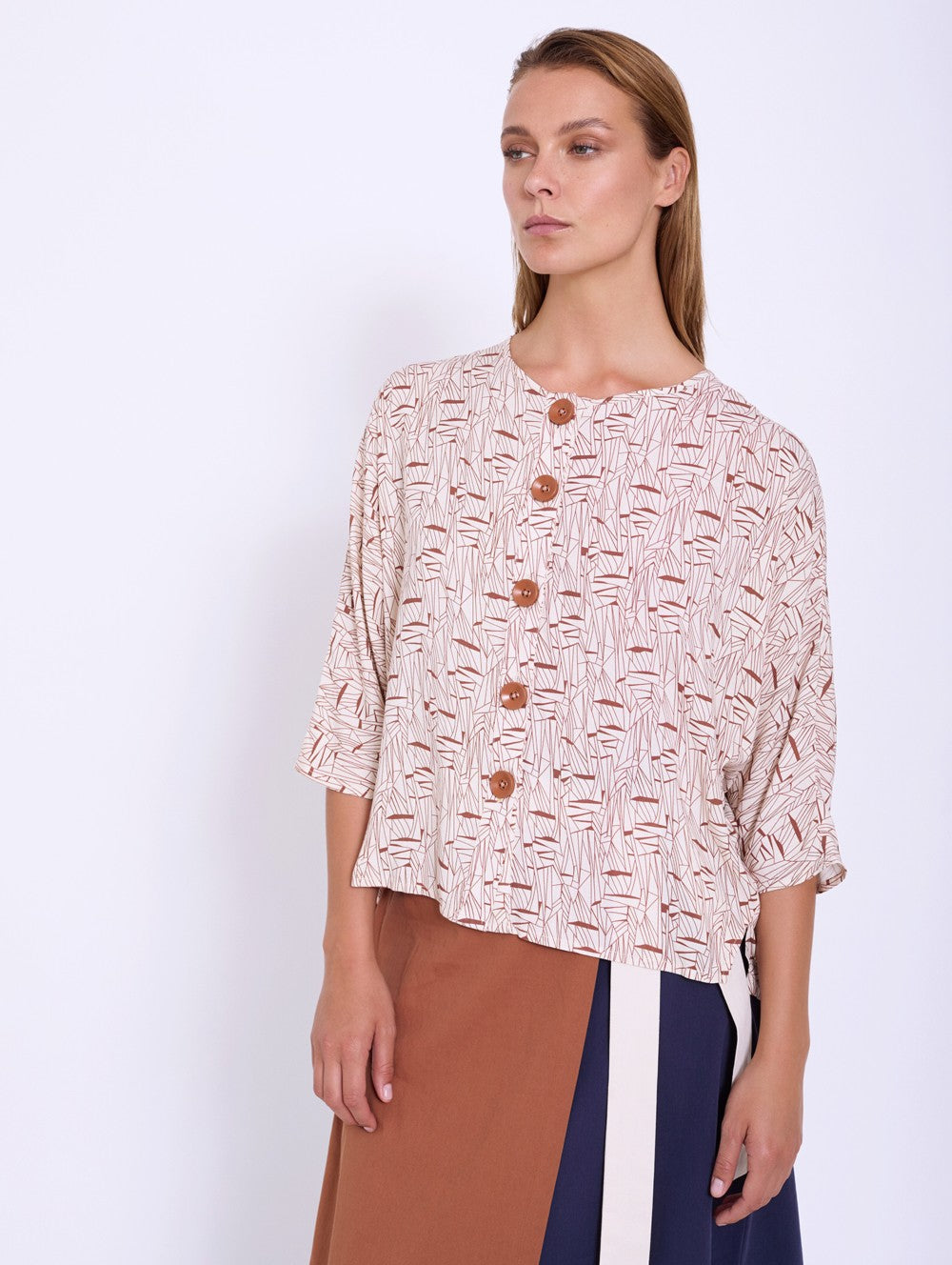 SKATIE BRAND Oversized batwing sleeve blouse