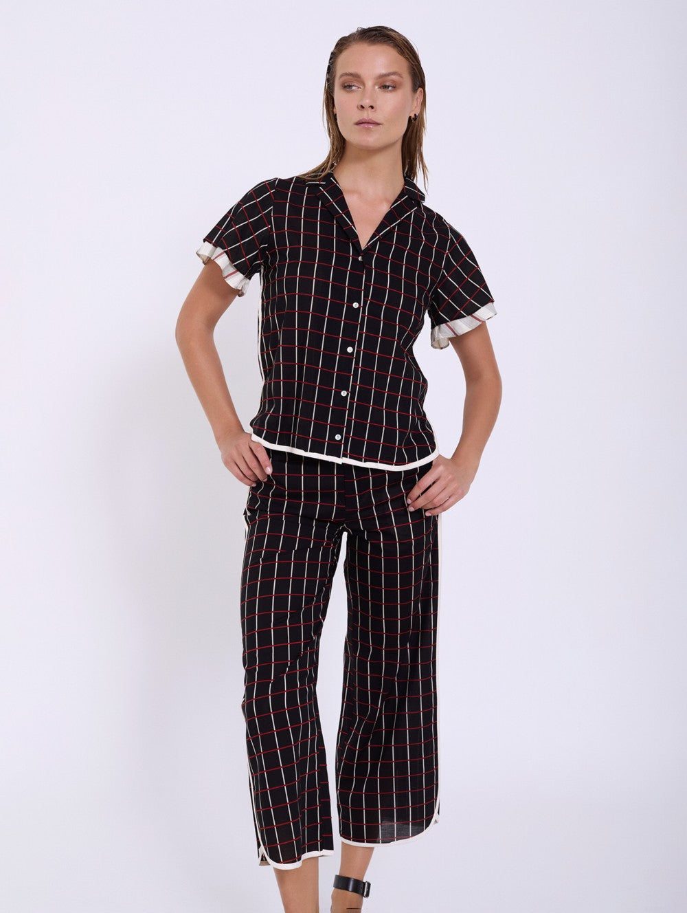 SKATIE BRAND Cotton checked Trouser