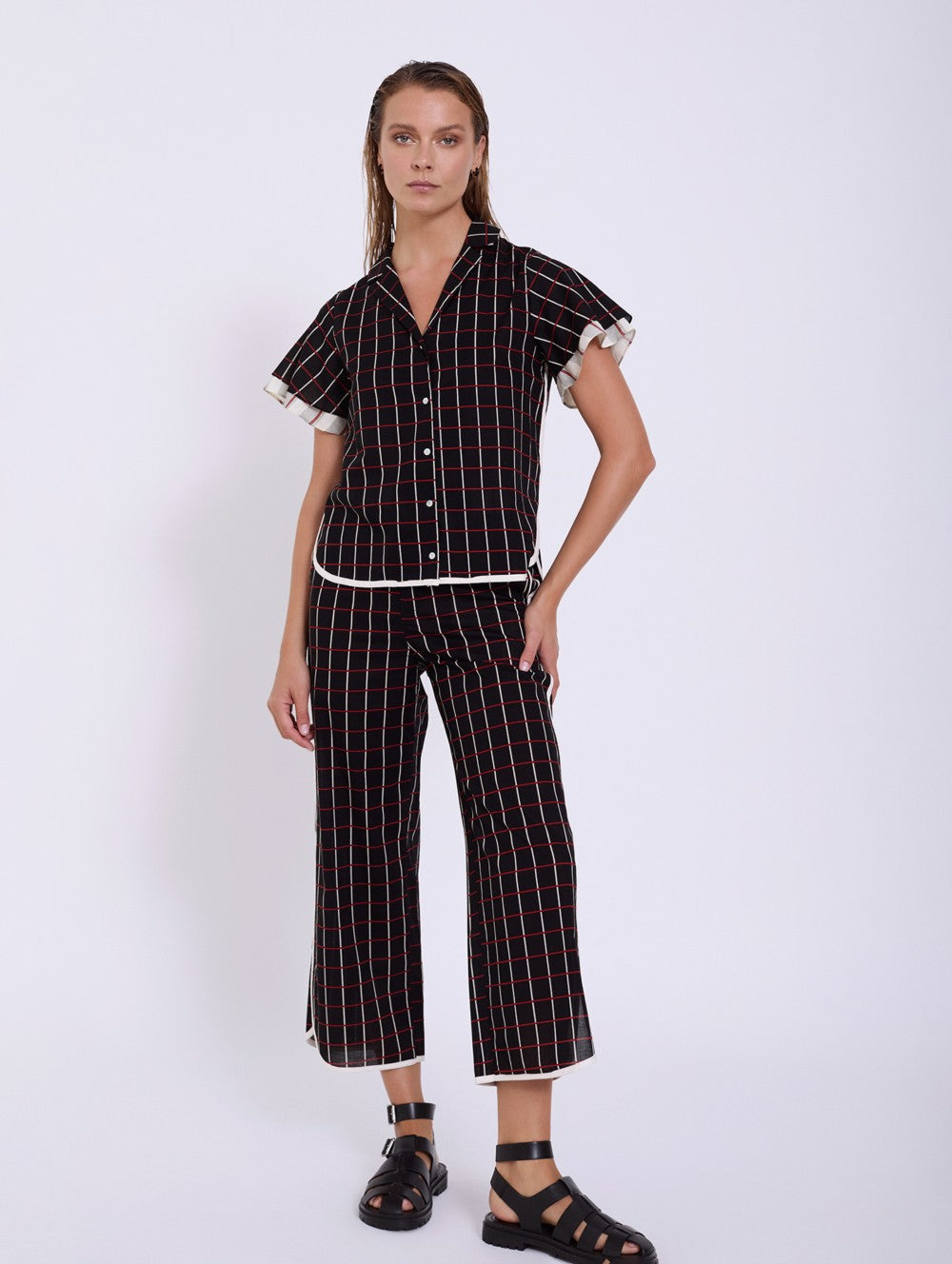 SKATIE BRAND Cotton checked Trouser