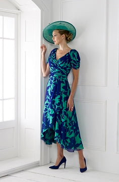 Irresistable IR7430S Bold Print Chiffon Teal