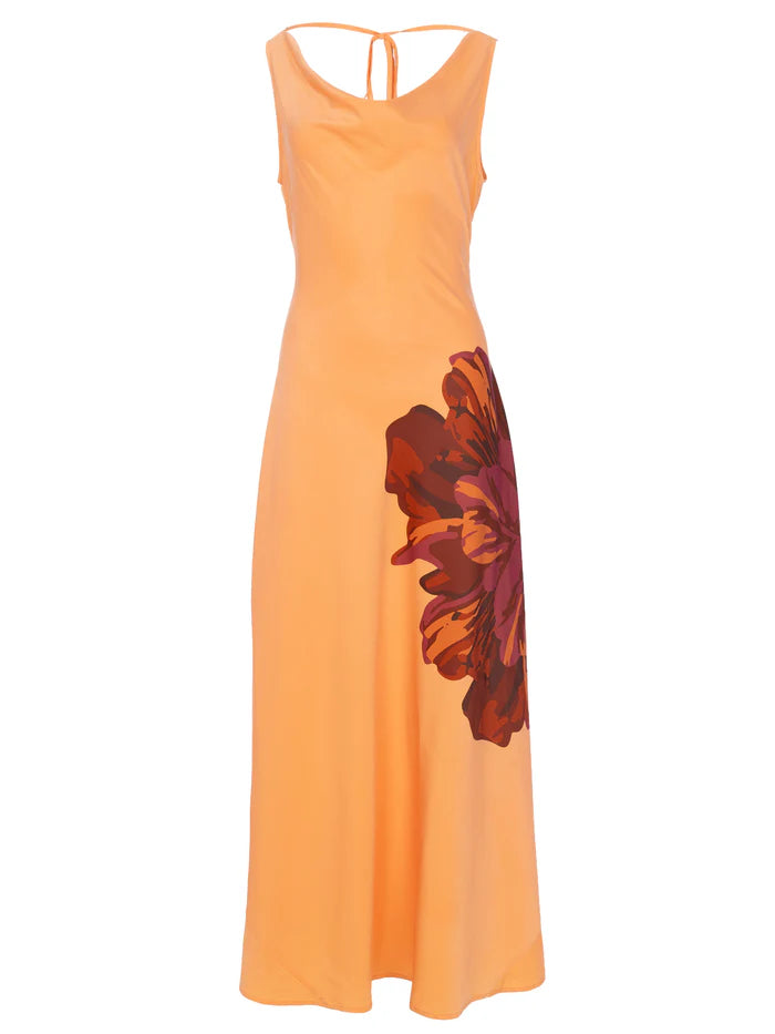 MIOH Marcia maxi. Waterfall neckline dress