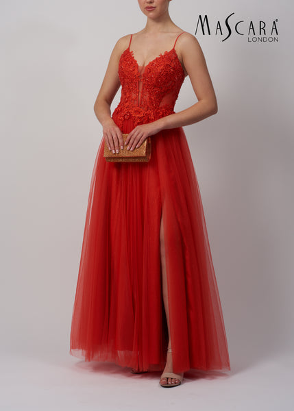 MC11313 Embellished Tulle Dress
