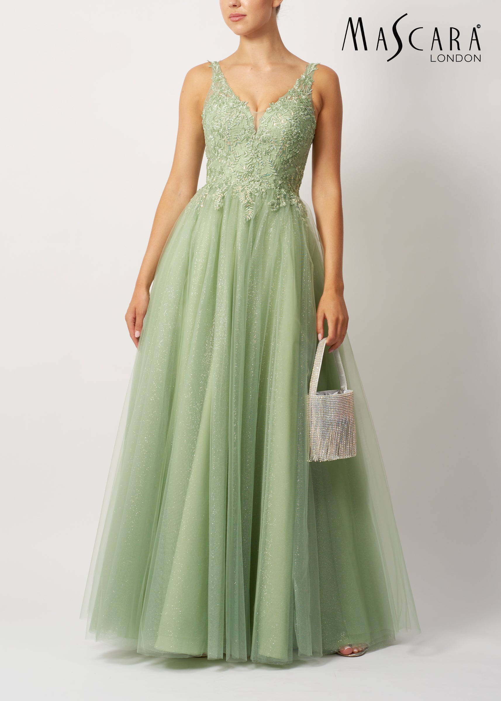 formal dresses floral Flower Blossom Prom Spaghetti Strap Dresses FD3804 Pink / US 4 elegant floral gown main image 1