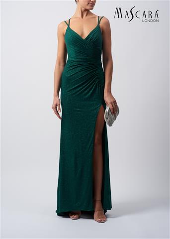 Mascara MC122016 Rouched Shimmer Jersey Dress