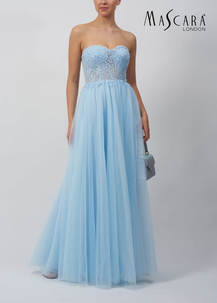 Macara MC12113 sweetheart tulle Baby Blue