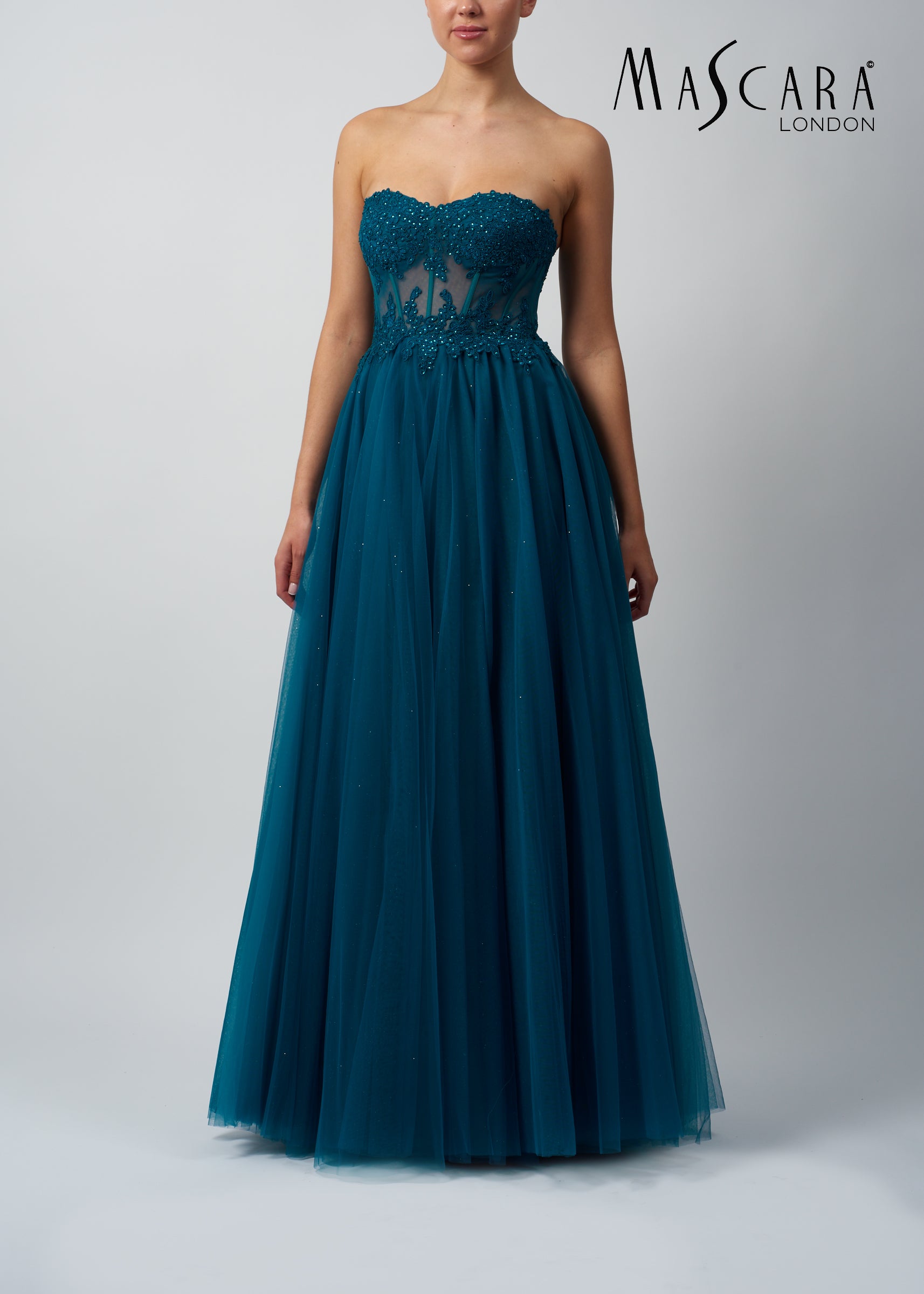 MASCARA MC123114 Corset sweetheart tulle Dress