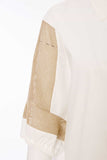 NAYA NAS25179 Cotton shirt with contrast mesh inset at sleeve