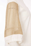 NAYA NAS25179 Cotton shirt with contrast mesh inset at sleeve
