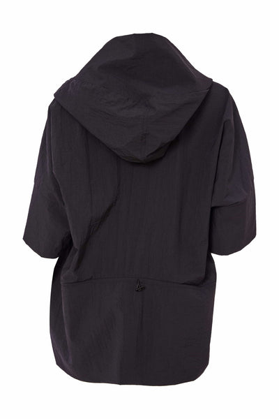 NAYA NAS25192 Hooded crop swing jacket with pocket detail