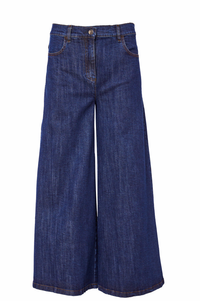 Naya NAS25254 Flared denim crop trouser