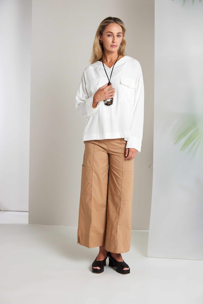 Naya 26297 Wide Leg Trouser With Pocket Detail At Front