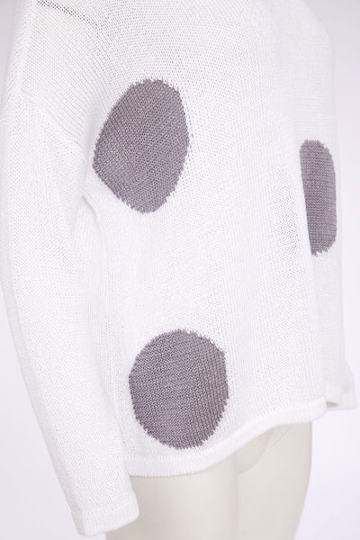 Naya 26142 Spot Print Round Neck Organic Knit