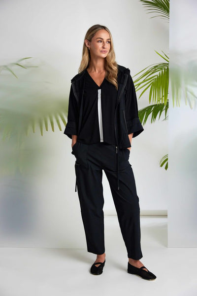 NAYA 26109 Pull Up Slim Leg Trouser With Patch Pocket