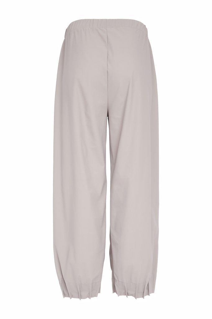 NAYA 26230 Wide Leg Trouser With Tuck Hem Detail Black