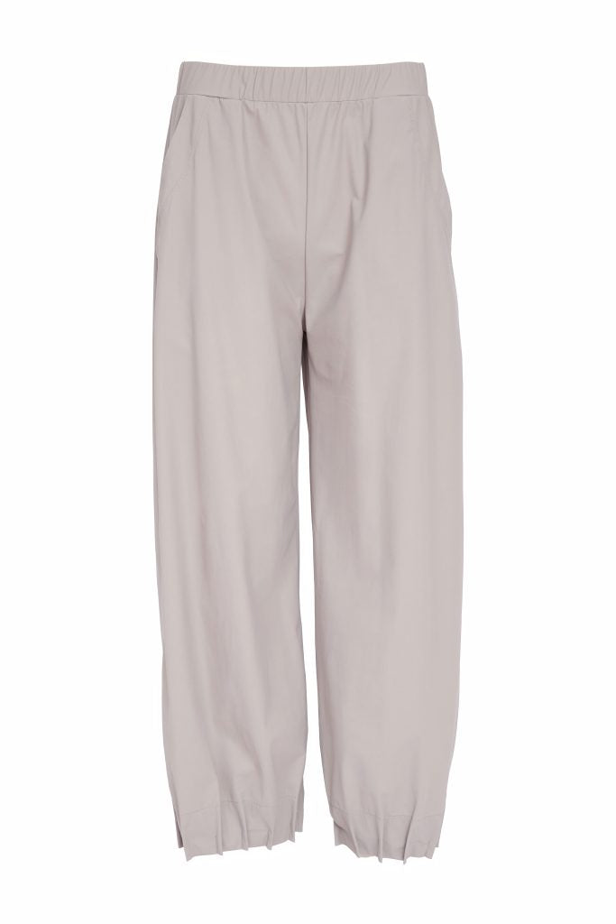 NAYA 26230 Wide Leg Trouser With Tuck Hem Detail Black