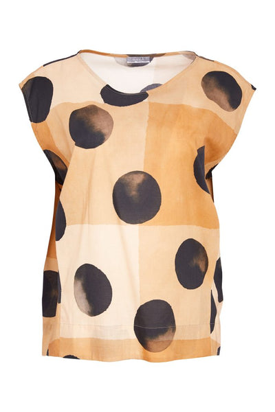 NAYA 26277Spot Print Round Neck Top