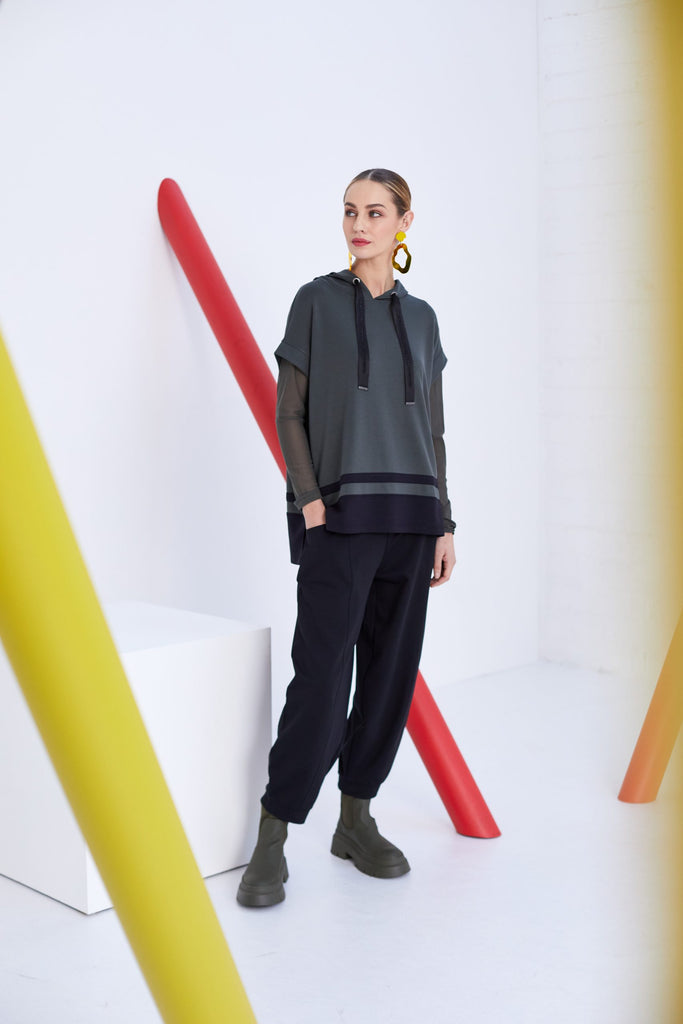 Naya NAW23101 Black Tuck Trousers