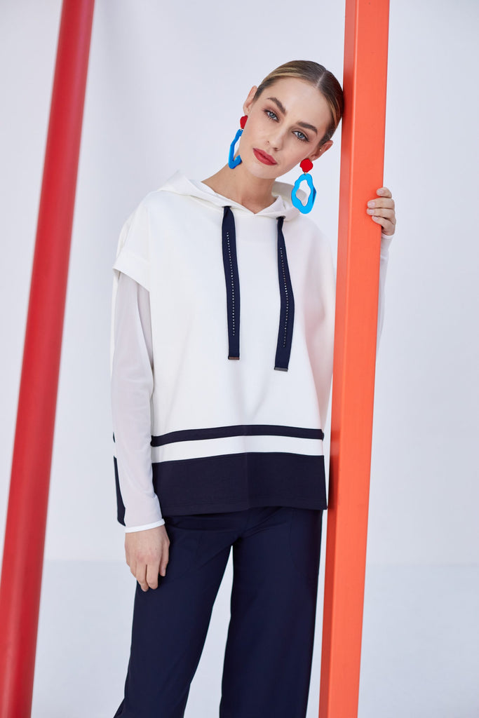 Naya NAW23106 Mesh Sleeve Top