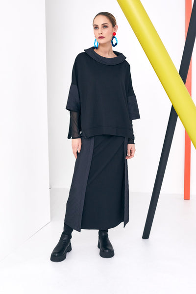 NAYA NAW23188 Square Top Jaquard Collar