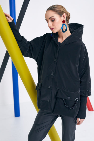 NAYA NAW23107 Leatherette Flare trouser