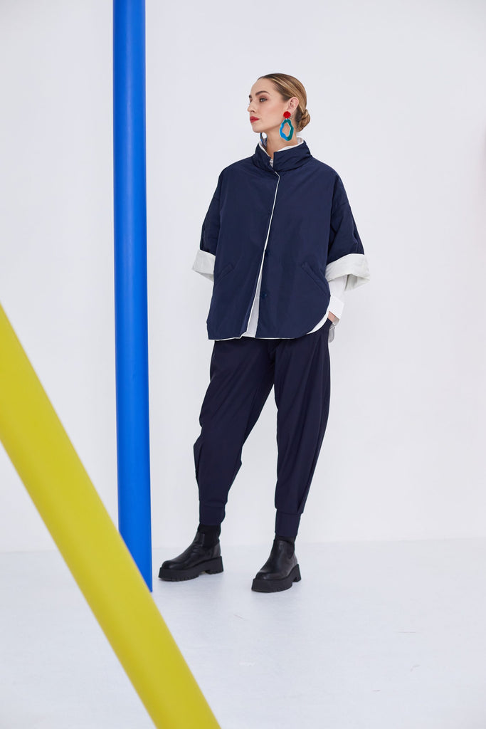 Naya NAW23101 Navy Tuck Trousers