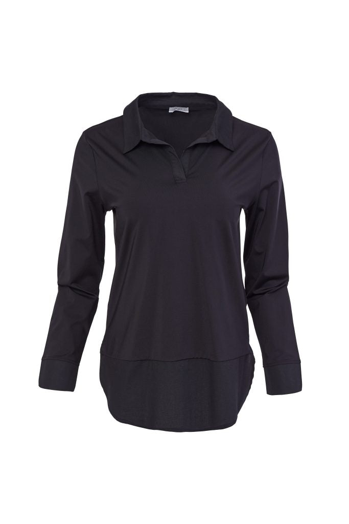 NAYA NAW24107 Jersey hem panel blouse