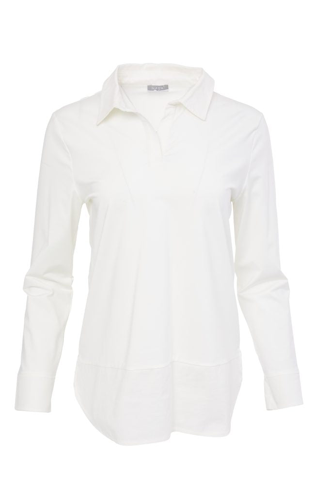 NAYA 25107 Jersey hem panel blouse