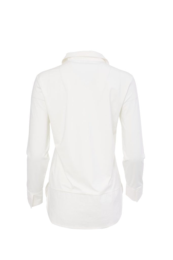 NAYA 25107 Jersey hem panel blouse