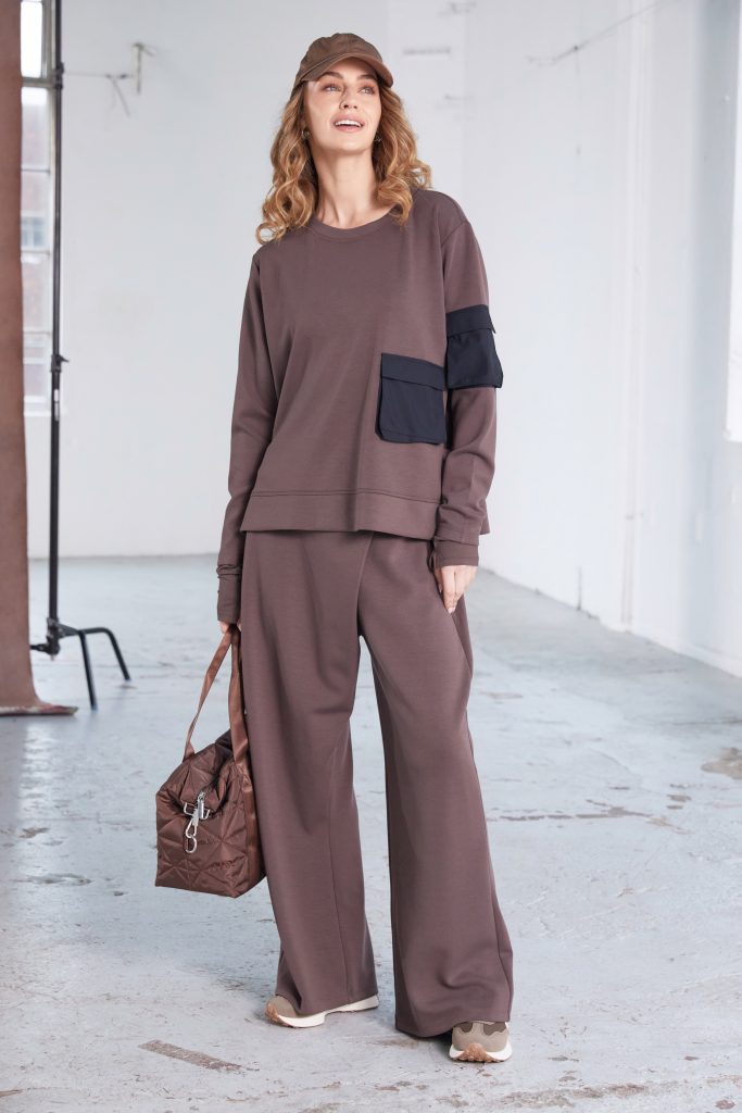 NAYA 25132 Sweatshirt with contrast pocket detail