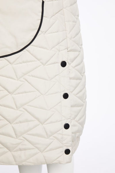 NAYA 2509 Padded long line gilet with contrast zips and trims