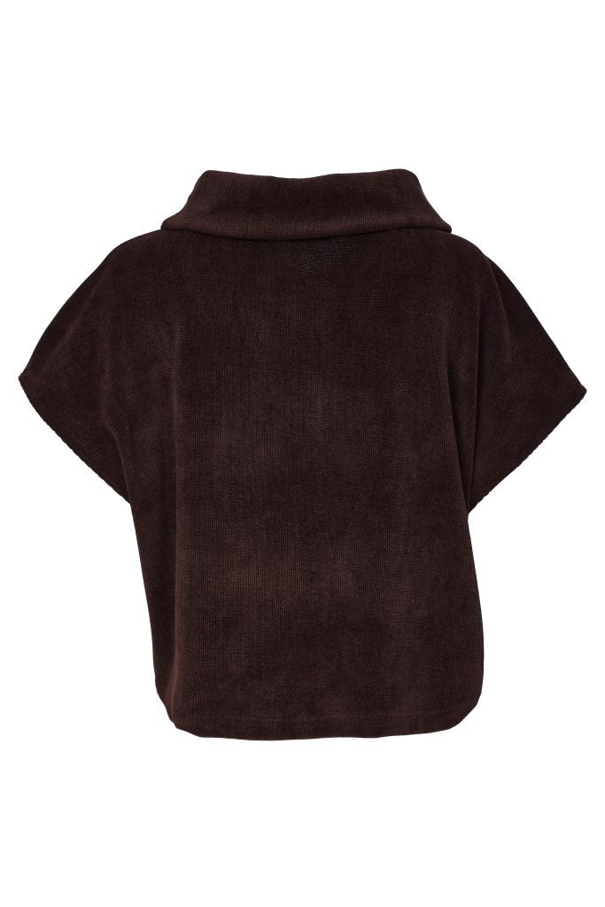 Naya NAW26253 Soft Ribbed Cowl Neck Top With Zip In Side Seam