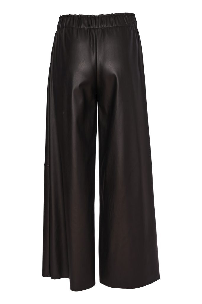NAYA 26295 Pull Up Leatherette Trouser With Leg Seam