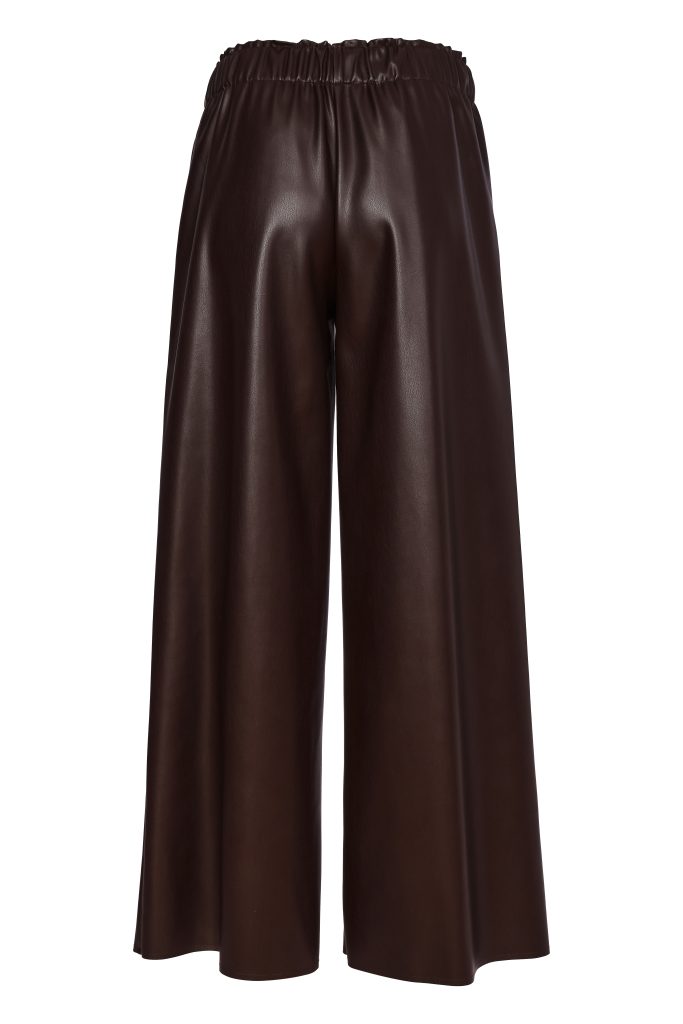 NAYA 26295 Pull Up Leatherette Trouser With Leg Seam