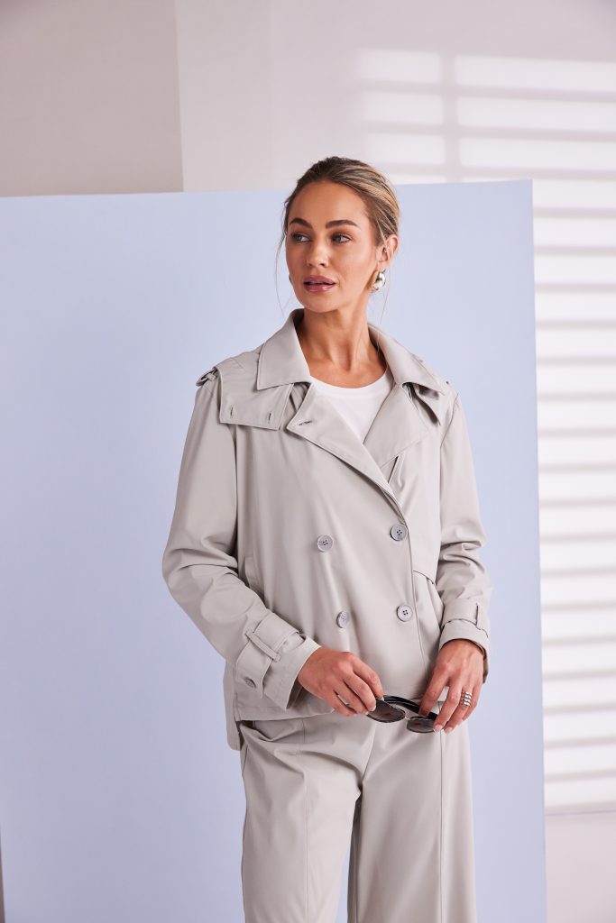 NAYA NPA26197 Double breasted hooded jacket