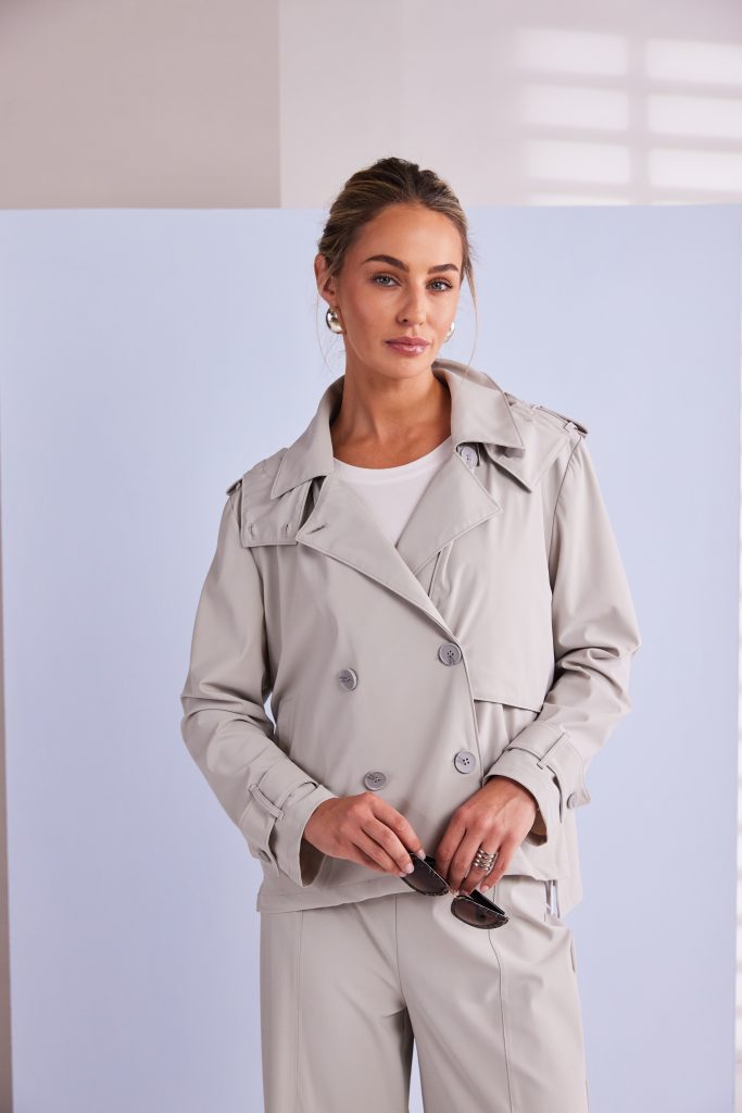 NAYA NPA26197 Double breasted hooded jacket