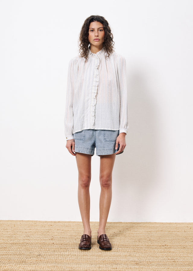 FRNCH Celena white shirt