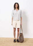 FRNCH Nawelle white striped shirt