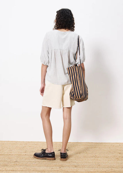 FRNCH Nawelle white striped shirt