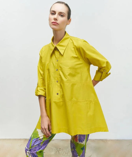 BIZE Stitch Line Detail Cotton Shirt