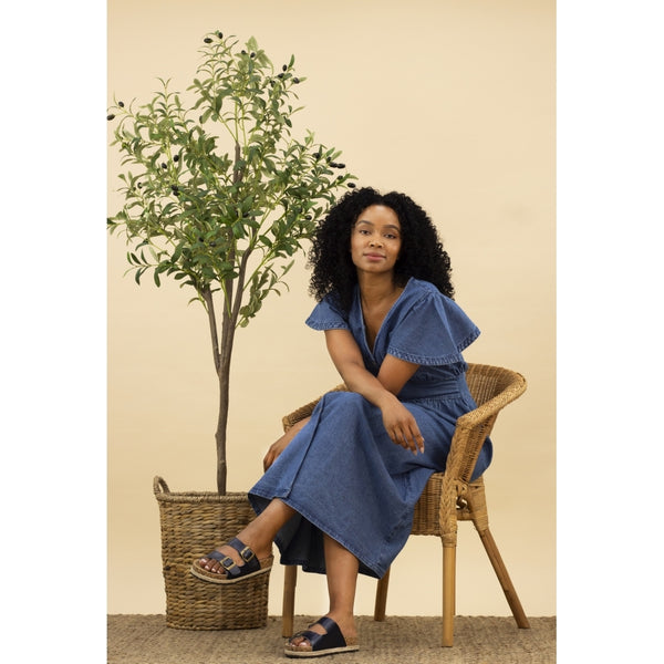 Lunar Belinda mule sandal Navy