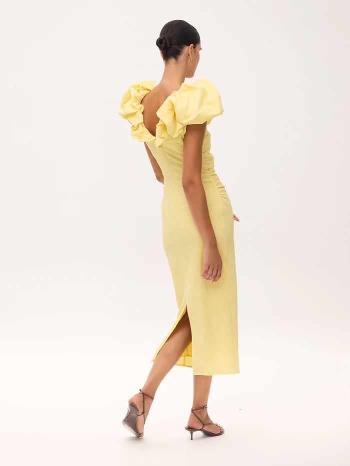 MIOH Bianca Butter. Ruffled midi dress