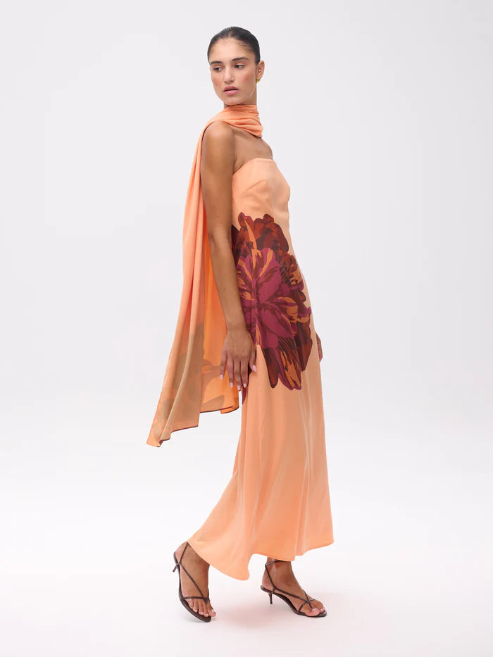 MIOH Cape maxi. Maxi floral print cape