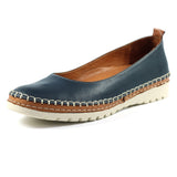 DOVE NAVY LEATHER PUMP SHOE