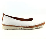 DOVE WHITE LEATHER PUMP SHOE